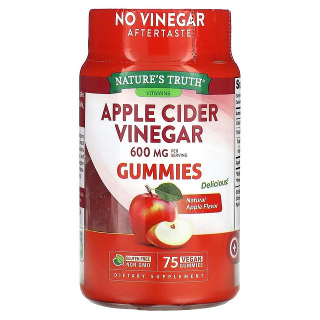 Nature's Truth, Apple Cider Vinegar, Natural Apple, 200 mg, 75 Vegan Gummies on Productcaster.