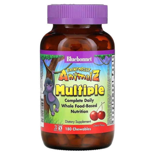 Bluebonnet Nutrition, Rainforest Animalz, Nutrição Completa Diária Baseada em Alimentos Integrais, Cereja, 180 Ch on Productcaster.