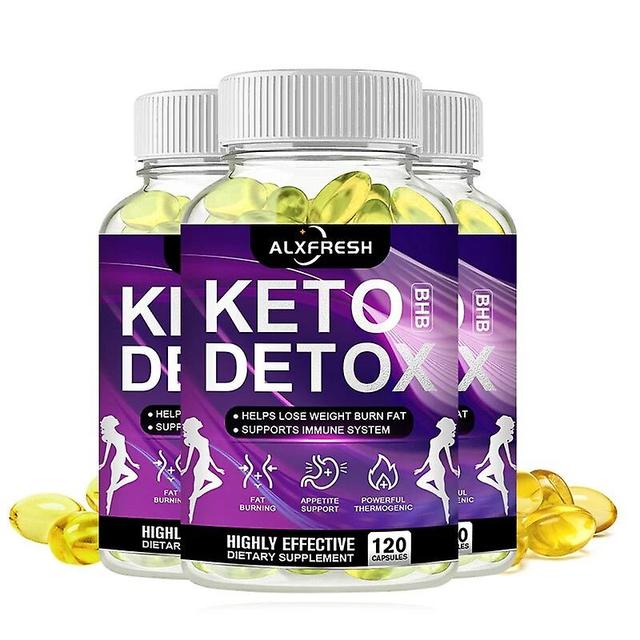 Visgaler Diet Fast Slimming Pills 100% Organic Keto Detox Capsule Flat Belly Deep Clean&detox Provide Energy Fat Burner Lose Weight 3X Bottle 60pcs on Productcaster.