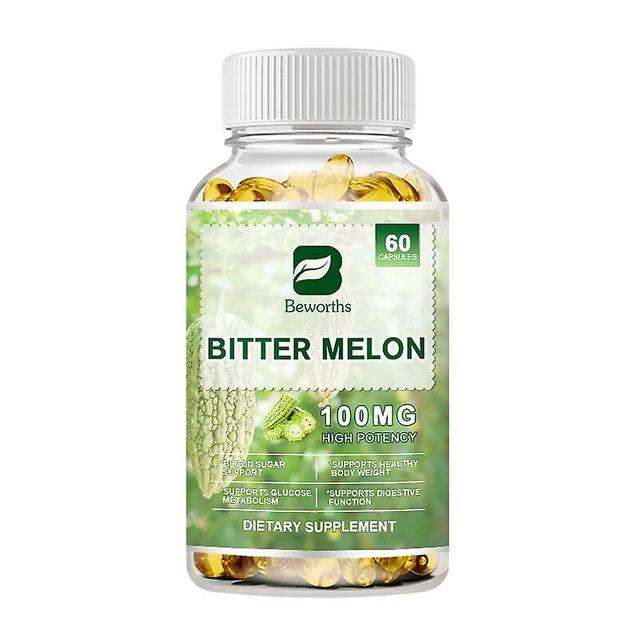 Eccpp Organic Bitter Melon Capsules Herbal Supplement,glucose Metabolism,weight Management,glucose Responsive Plant Extract Diet 60pcs on Productcaster.