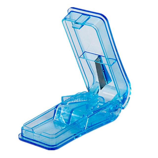 Szczw Blue Pill Cutter for Small and Large Pills, Pill Separator with Blade to Split Your Pills and Tablets in Half and Transport Your Medicines on Productcaster.