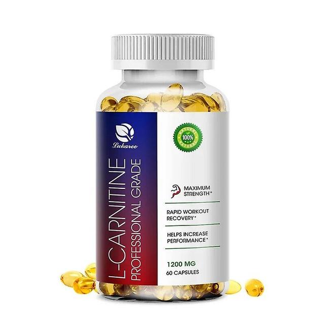 Hikig L-Carnitine Capsules Men's Ability Supplement Muscle Growth Fat Metabolism Weight and Body Management Power Performance 60pcs on Productcaster.