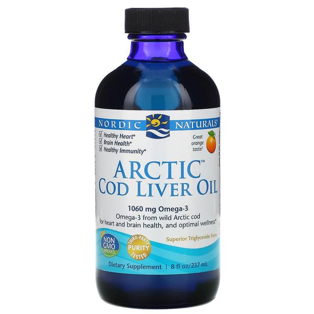 Nordic Naturals, Arctic Fiskleverolja, Orange, 8 fl oz (237 ml) on Productcaster.