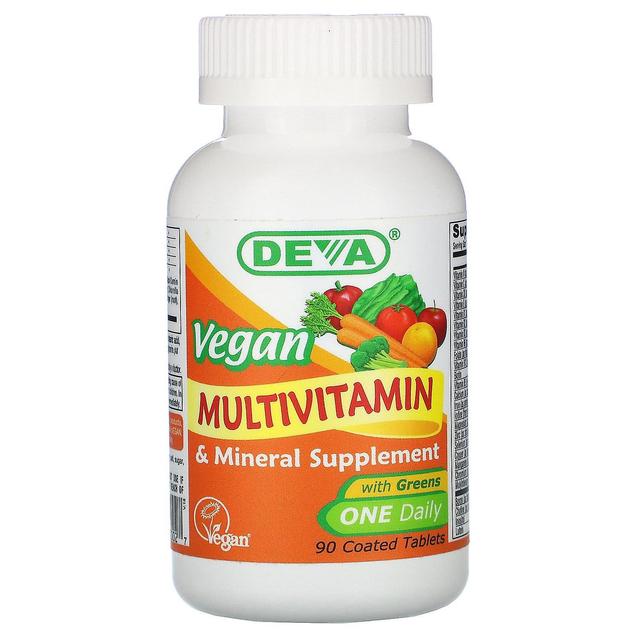 Deva, Vegan Multivitamin & Mineral Supplement, One Daily, 90 Coated Tablets on Productcaster.