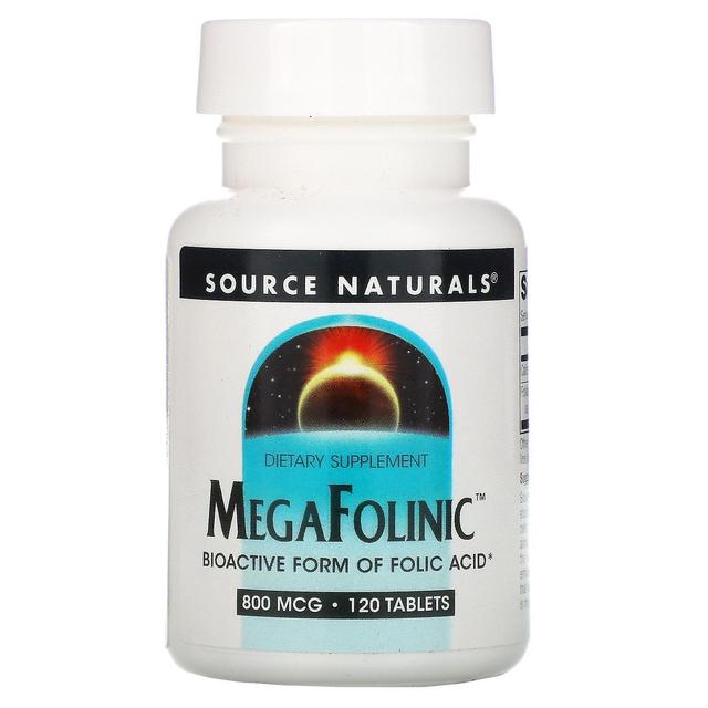 Source Naturals Fonte Naturals, MegaFolinic, 800 mcg, 120 Comprimidos on Productcaster.