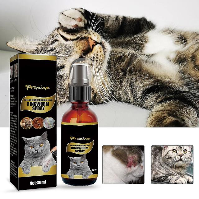 Itch Relief Spray For Cats Dogs, Cat Ringworm Spray,protects Heals Itchy Irritated Skin, Relief Rashes Infections 30ml on Productcaster.