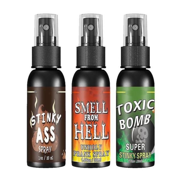 3 Pack Liquid Assfart Spray Extra Strong Smell From Hell For Adults Or Children on Productcaster.