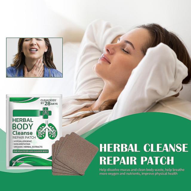 Herbal Lung Cleanse Repair Patch, Lung Cleanse e Detox apoiar a saúde pulmonar para fumantes naturalmente reduzir a tosse 20pcs - 3Pack on Productcaster.