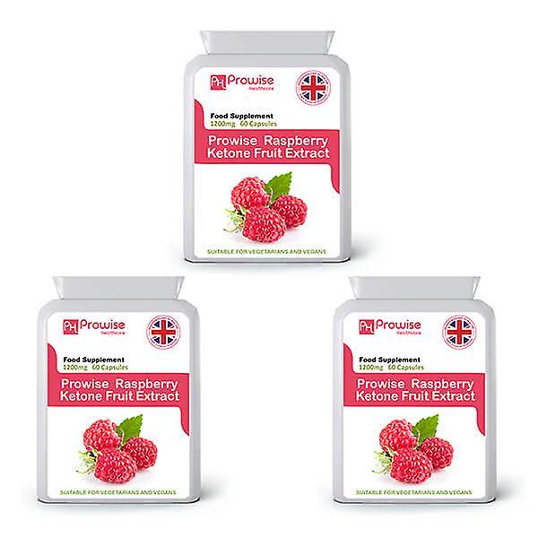 Prowise Healthcare Confezione da 3 - Raspberry Super Strength 60 Capsule | Adatto a vegetariani e vegani | Made In UK di Prowise on Productcaster.