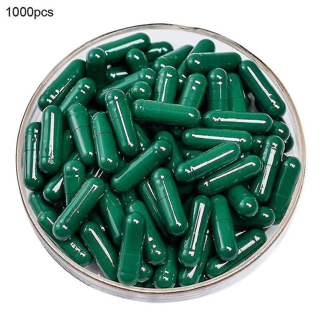 1000pcs transparante holle gelatine lege gescheiden medische poeder capsule shells Donker groen on Productcaster.