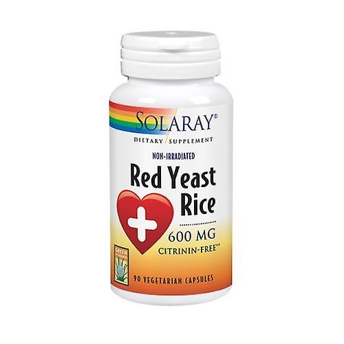 Arroz de levadura roja Solaray, 600 mg, 90 cápsulas vegetales (paquete de 1) on Productcaster.