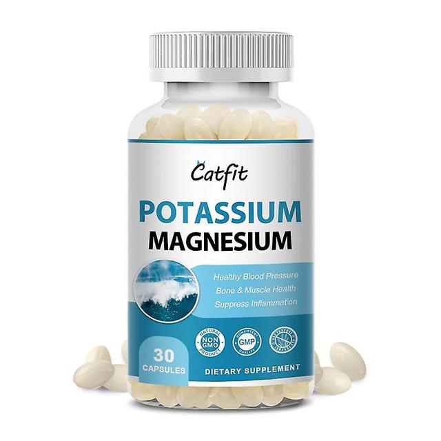 Eccpp Catfit Potassium Magnesium Citrate Capsules High Absorption For Bone Muscle Artery Blood Pressure Health Suppress Inflammation 30pcs on Productcaster.