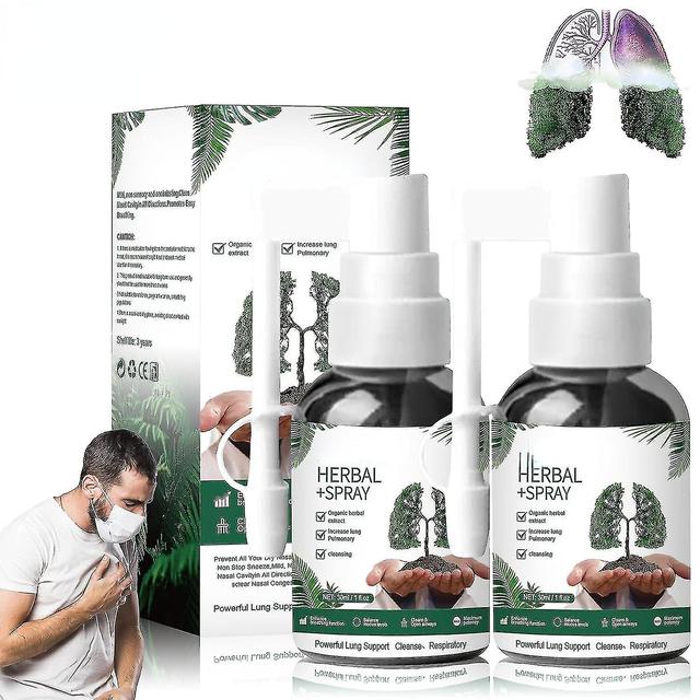 Herbal Lung Cleanse Mist, Powerful Lung Support, Natural Herbal Extract Cleanse Mist Powerful Lung Cleanse Respiratory Guanguan 2Pcs on Productcaster.