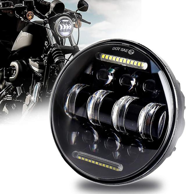 5-3/4 5.75 LED-Scheinwerfer mit weißem Tagfahrscheinwerfer für Harley Davidson Sportster Iron 883 Dyn on Productcaster.