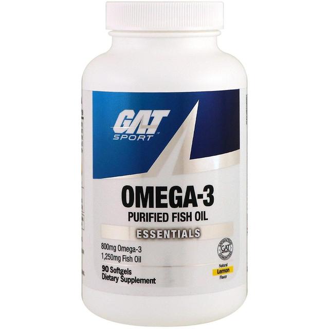 GAT, Omega-3, Lemon, 90 Softgels on Productcaster.