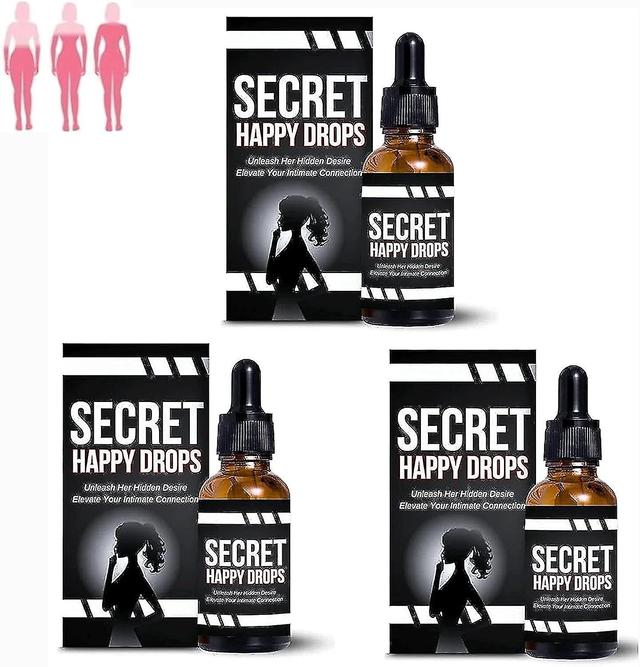 Secret Happy Drops, Pleasure Oral Peak Drops, Happy Hormones Drops Women & Men, migliorando la sensibilità Pleasure 3pcs on Productcaster.