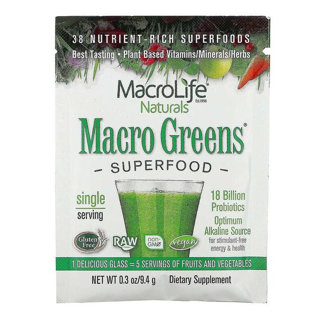 Macrolife Naturals, Makro Greens, Superfood, 0,3 oz (9,4 g) on Productcaster.