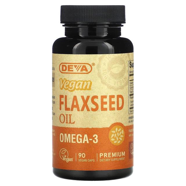 Deva, Premium Vegan Flaxseed Oil, 90 Vegan Caps on Productcaster.