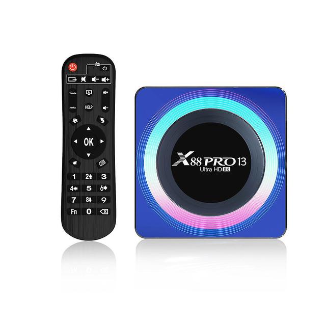 8k Bluetooth-compatible Wifi Colorful Circle Tv Boxhousehold High-gain Medias Player For Home Bedroom 4G 64G EU plug on Productcaster.