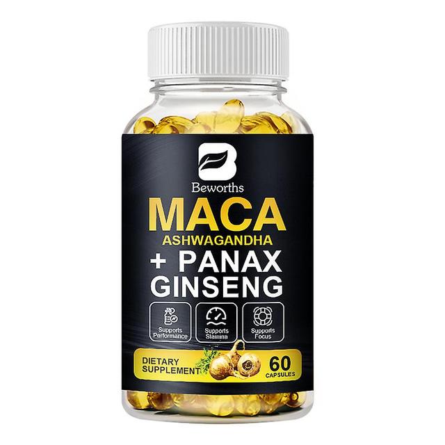 Visgaler Ginseng Plant Root Extract Edible Capsules For Helps Boost Energy Erection Supports Stamina Male Performance Energy For Adult 60 pcs 3bottles on Productcaster.