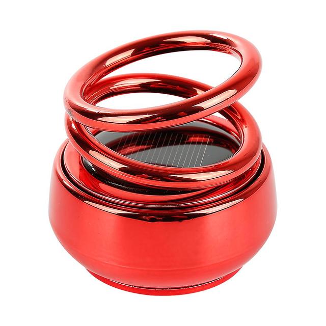 Solar Double Ring Rotary Aromatherapy Car Fragrance red on Productcaster.