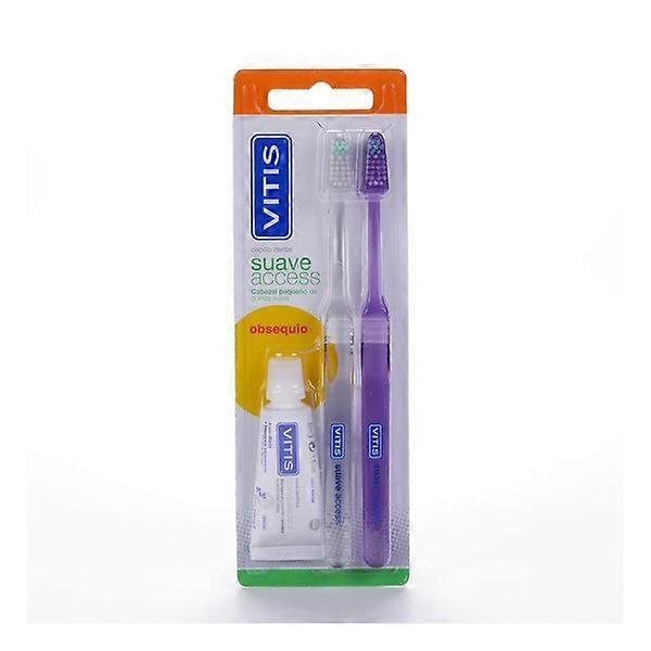 Vitis double set den access pasta de dentes macia escova de dentes on Productcaster.