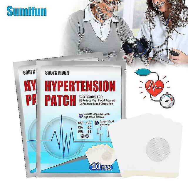 10-40pcs Anti Hypertension Patch Control High Blood Pressure Clean Blood Vessel Reduce Sugar Diabetes Herbal Plaster Health Care on Productcaster.