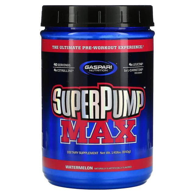 Gaspari Nutrition, SuperPump Max, Watermelon, 1.41 lbs (640 g) on Productcaster.