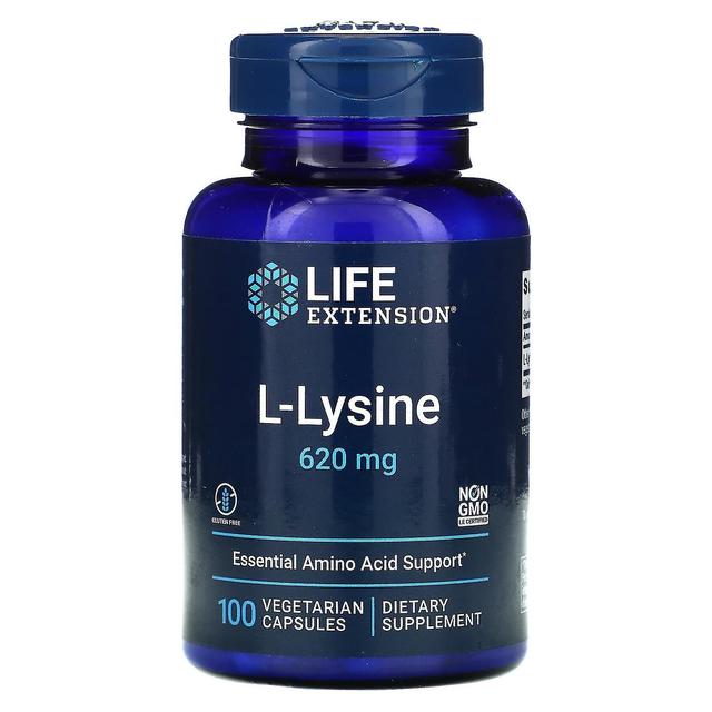 Life Extension Przedłużenie życia, L-lizyna, 620 mg, 100 wegetariańskich kapsułek on Productcaster.