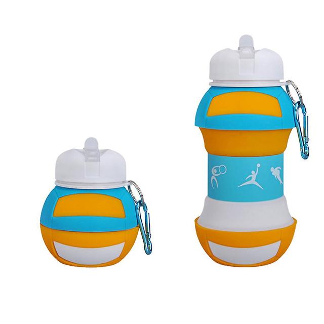 Foldable Silicone Water Bottle Portable Leak-proof Sports Kettle Sealing Anti-drop Travel Cup Volleyball Bottle on Productcaster.