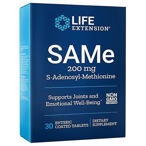 Life Extension SAMe (S-Adenosyl-Methionin), 200 mg, 30 magensaftresistent beschichtete Tabs (6er-Packung) on Productcaster.