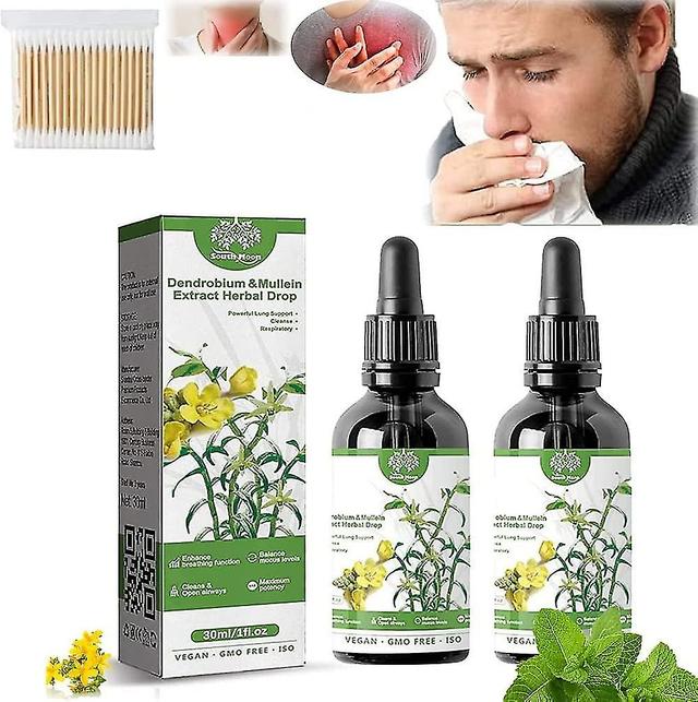 2023 New Dendrobium Mullein Extract, 30 Ml/1 Fl.oz Herbal Lung Health Essence, Dendrobium Mullein Extract Herbal Drops, Powerful Lung Support Cl Tangr on Productcaster.