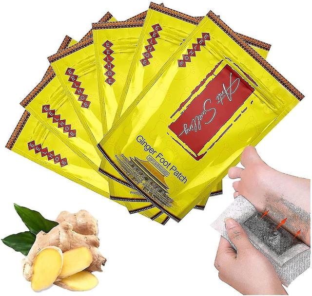 Anti Zwelling Ginger Patch, Biologische Ginger Voetkussens, Diepe Reiniging Verlicht Stress & Verbeter de Slaap 60pcs voet patch on Productcaster.