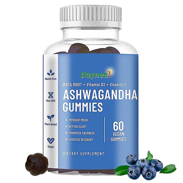 Ashwagandha Gummies Supplement Ksm-66 Plant Seed Extract Organic Vegan Gluten Free Root Powder Ashwagandha Gummies 1pc on Productcaster.