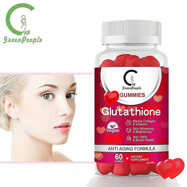 Gpgp Greenpeople Glutathione Whitening Gummies Antioxidant Anti-aging Dull Skin Whitening Love Shape Gummies Skin Care Food 30pcs on Productcaster.