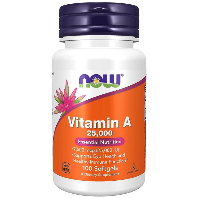 NOW Foods Vitamine A 25 000iu 100 gélules on Productcaster.