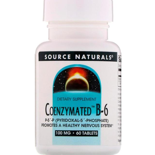 Source Naturals Fonte Naturali, Coenzymated B-6, 100 mg, 60 Compresse on Productcaster.