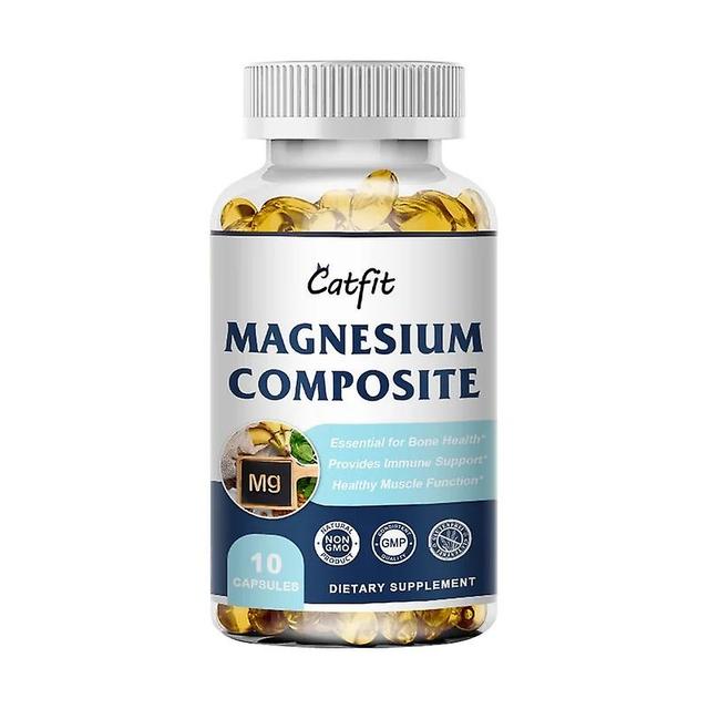 Sofirn Catfit Magnesium Capsules Easily Absorbed Complex, Magnesium Chelates, Dietary Supplement for Neurogenic Insomnia, Helps Sleep 10pcs on Productcaster.