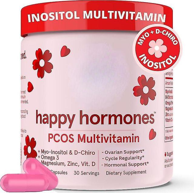 Happy Hormones, Myo-Inositol & D-Chiro Inositol 40:1 Blend + Omega 3 + Vitamin D3 + Magnesium + Zinc - Hormone Balance 30 SVG 120pcs 1 bottle 120pcs on Productcaster.