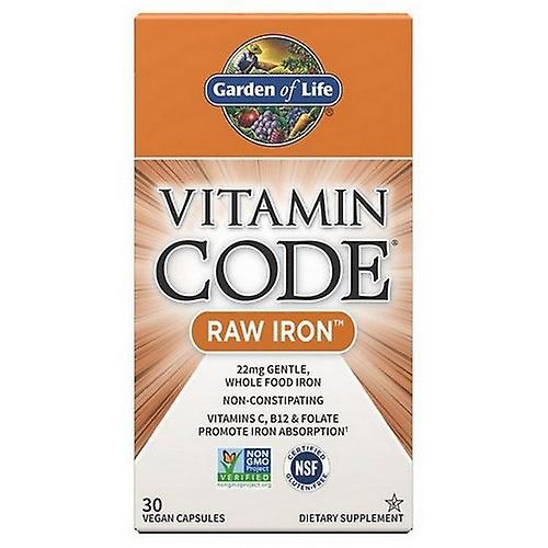 VITAMIN CODE FERRO CRU 30CT, 30 Cápsulas Vegetais da Garden of Life on Productcaster.