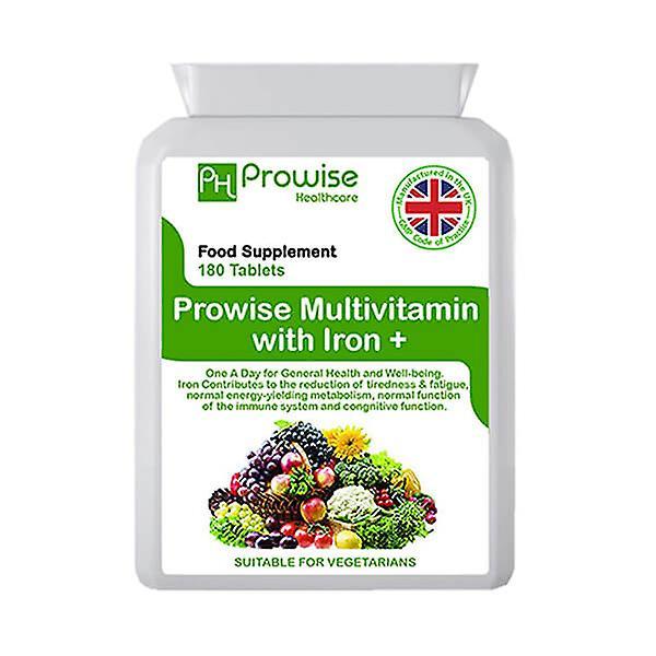 Prowise Healthcare Multivitamíny a železo 180 tabliet (6-| Vhodné pre vegetariánov | Vyrobené vo Veľkej Británii spoločnosťou Prowise on Productcaster.