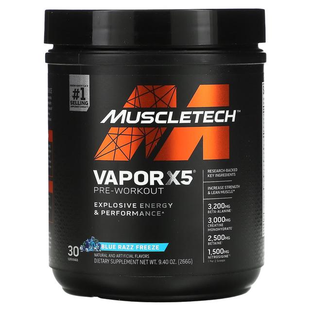 MuscleTech, VaporX5, Pre-Workout, Blue Razz Freeze, 9,4 oz (266 g) on Productcaster.