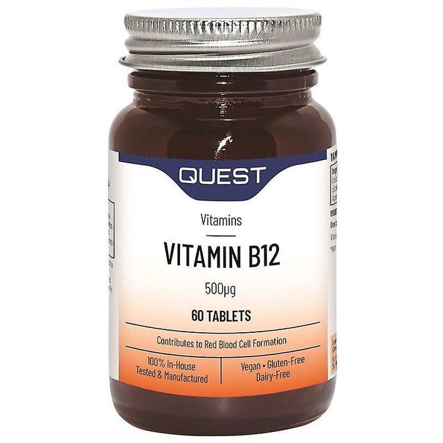 Quest Vitamins Vitamin B12 500mcg Tabs 60 (601084) on Productcaster.