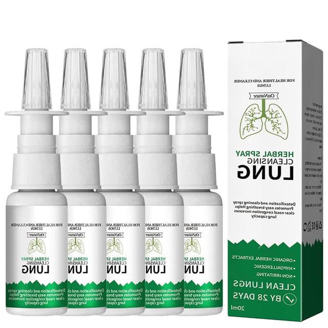 Herbal Detox Lung Cleansing Spray 20ml, Quickly Cleans And Detoxifies A Smoker's Lungs And Airways Of Viruses 5pcs on Productcaster.