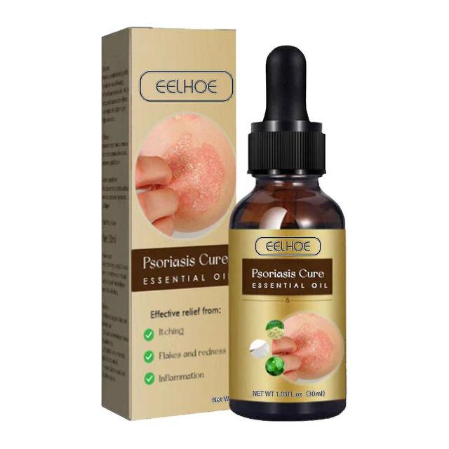 Eelhoe Psoriasis Cure Huile Essentielle 30ml Pommade à base de plantes pour les démangeaisons, antibactériens et antiprurigineux Traitement Bx on Productcaster.