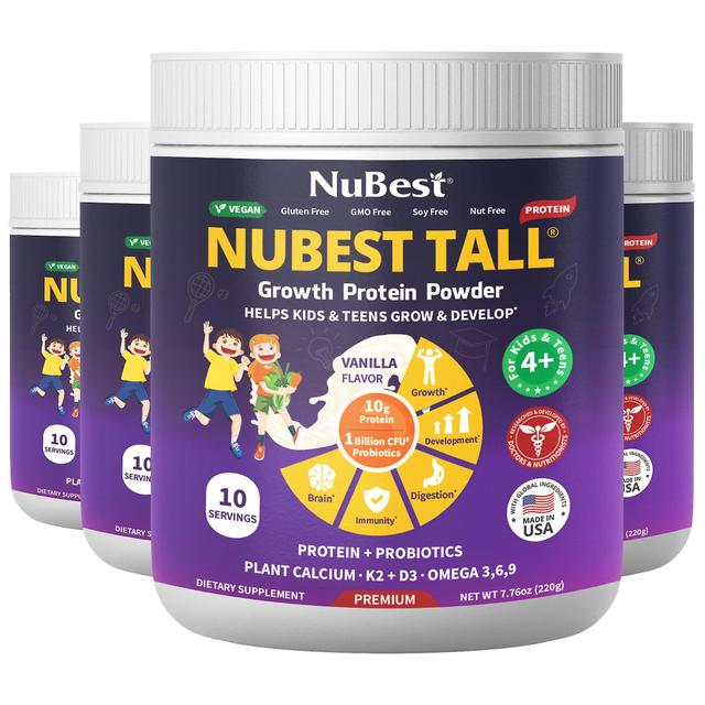 NuBest Tall Growth Protein, Height Growth Vanilla Shake för åldrarna 4+, 10 veganska portioner on Productcaster.