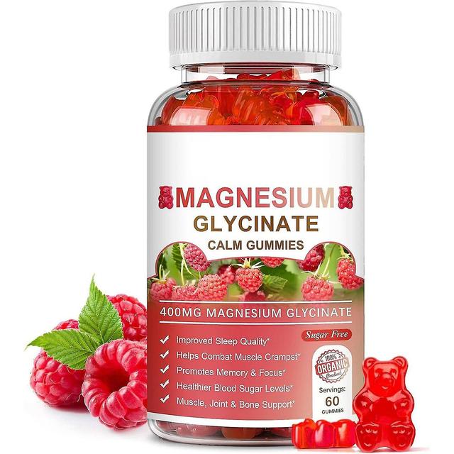 Magnesium Glycinate Gummies 400mg, Sugar Free Magnesium Potassium Supplement with Magnesium Malate, 180 Gummies on Productcaster.