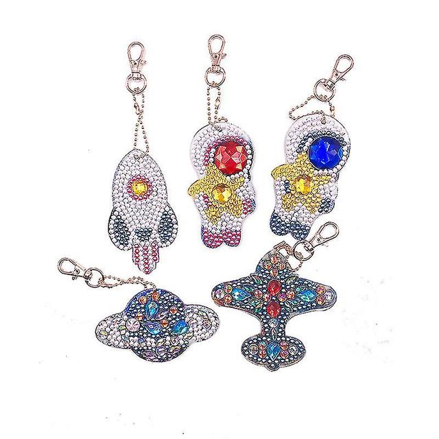 KINCJON Cinq pices astronaut bricolage diamant peinture porte-cls eau diamant peinture broderie porte-cls dubbel face diamant pendentif artisanat eau on Productcaster.