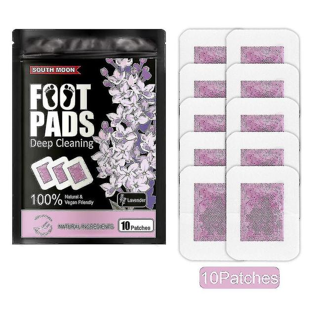 Lavender 10pcs/pack Detox Herbal Foot Patches Natural Adhesive Pads Improve Sleep Toxin Cleaning on Productcaster.