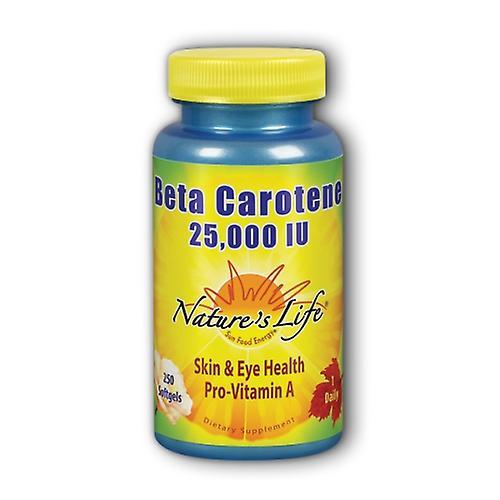 Nature's Life Beta Carotene,25,000 IU ,250 softgels (Pack of 1) on Productcaster.